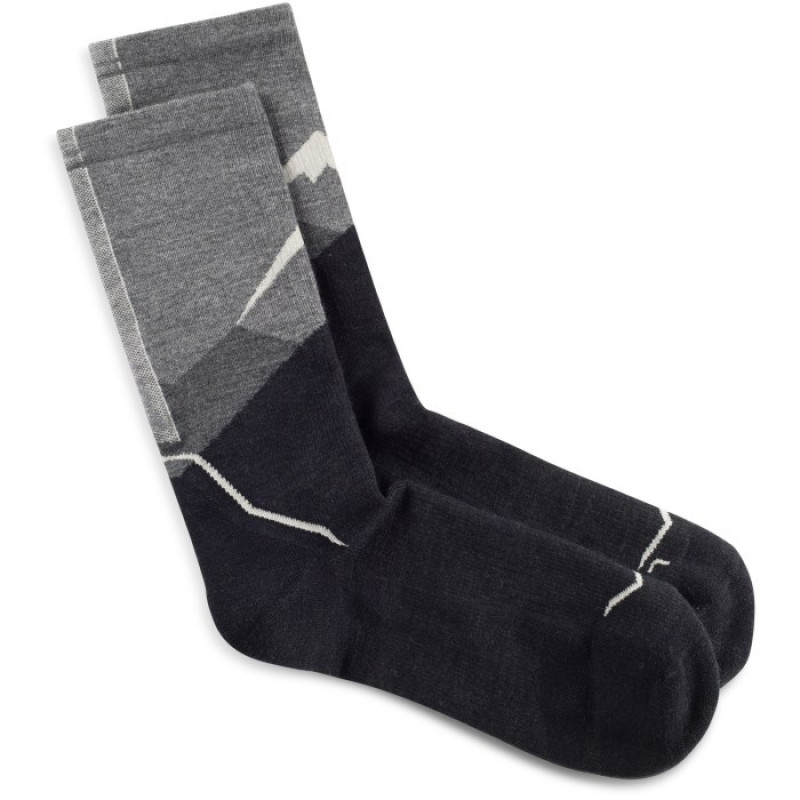 Buff Merino Lightweight Crew Sock LWC1, grafiet, L