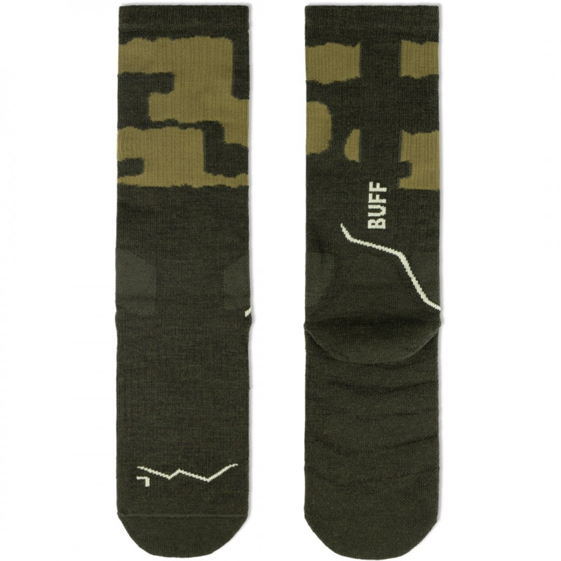 Buff Merino MW Crew Sokken MWC2, Beetle Green, L