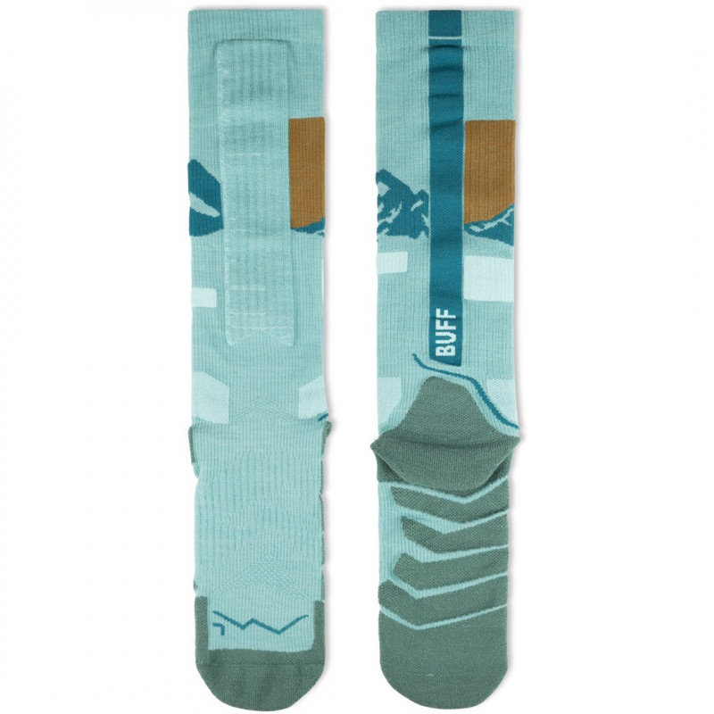 Buff Merino HW Over The Calf Sokken HWO1 Sea Green L
