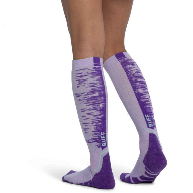 Buff Merino HW Over The Calf Sokken HWO2 Lilac Ice