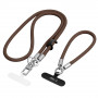 Tech-Protect C10S Rope Crossbody- en polsbandset, Walnut Brown/Titanium