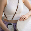 Tech-Protect C10S Rope Crossbody- en polsbandset, Walnut Brown/Titanium