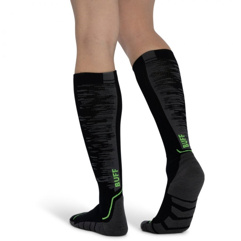 Buff Merino HW Over The Calf Sokken HWO2 Zwart L