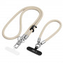 Tech-Protect C10S Rope Crossbody- en polsbandset, Desert Beige/Titanium