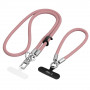Tech-Protect C10S Rope Crossbody- en polsbandset, Dusty Rose/Titanium