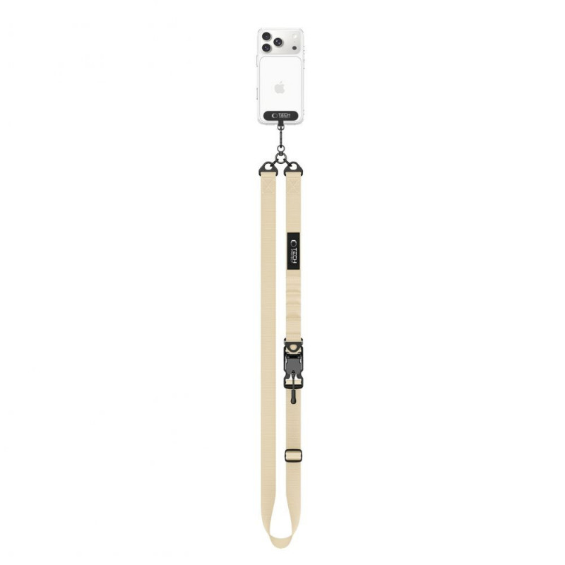 Tech-Protect C9S Rope Crossbody-telefoonriem, sienna beige