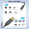 Tech-Protect UltraBoost USB-C naar DisplayPort 1.4-kabel, 8K 60Hz, 180 cm, zwart