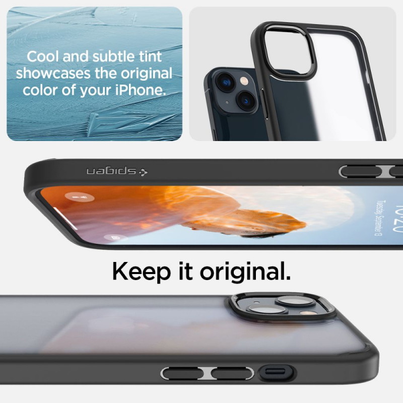 Spigen Ultra Hybrid Apple iPhone 14 Plus / 15 Plus Hoesje, Frost Black