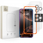 Tech-Protect Easy Set+ THP4497 set gehard glas schermbeschermer voor Apple iPhone 16 Pro / 17 Pro, transparant (2+1 stuks)