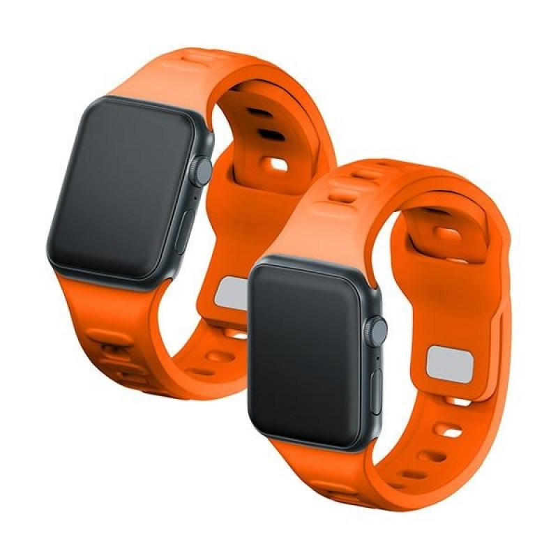 3mk Siliconen horlogeband voor Apple Watch 38/40/41 mm, oranje
