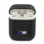BMW BMA2WMPUCA PU Carbon M Collection hoesje voor Apple AirPods 1/2, zwart
