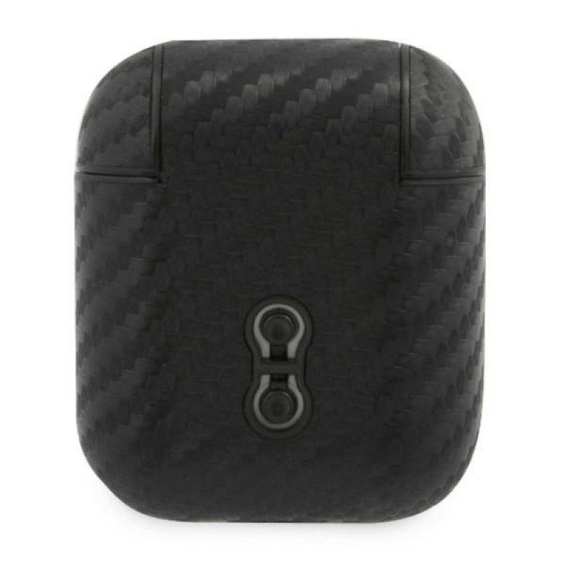 BMW BMA2WMPUCA PU Carbon M Collection hoesje voor Apple AirPods 1/2, zwart