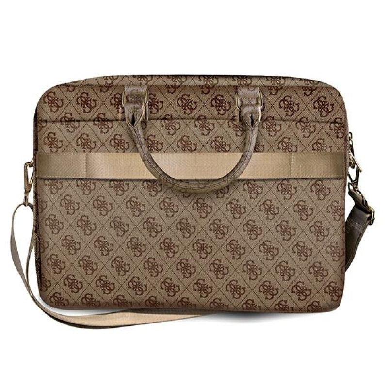 Guess GUCB15G4GFBR 4G Uptown laptoptas, 15 inch, bruin