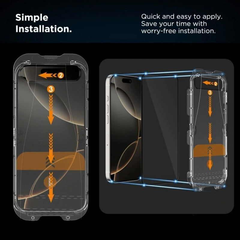 Tech-Protect Quick Set Spy+ privacy gehard glas voor Apple iPhone 14 Pro (2 st.)