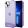 Guess GUHCP14SHGCOU Translucente hardcase voor Apple iPhone 14 / 15 / 13 6,1 inch, paars