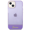 Guess GUHCP14SHGCOU Translucente hardcase voor Apple iPhone 14 / 15 / 13 6,1 inch, paars