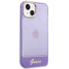 Guess GUHCP14SHGCOU Translucente hardcase voor Apple iPhone 14 / 15 / 13 6,1 inch, paars