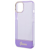 Guess GUHCP14SHGCOU Translucente hardcase voor Apple iPhone 14 / 15 / 13 6,1 inch, paars