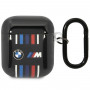 BMW BMA222SWTK Multiple Colored Lines hoesje voor Apple AirPods 1/2, zwart