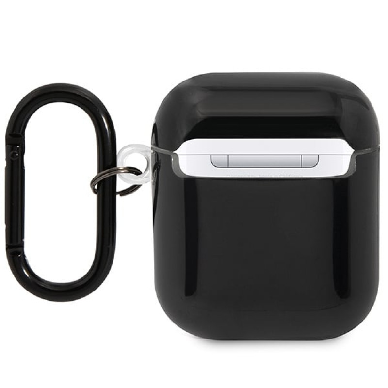 BMW BMA222SWTK Multiple Colored Lines hoesje voor Apple AirPods 1/2, zwart