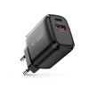 Tech-Protect NCA30 USB-A, USB-C wandlader PD 30W / QC3.0, zwart