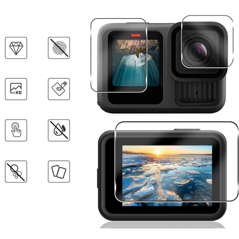 Tech-Protect Glass Fit+ gehard glas voor GoPro Hero 13 (2 st.), transparant