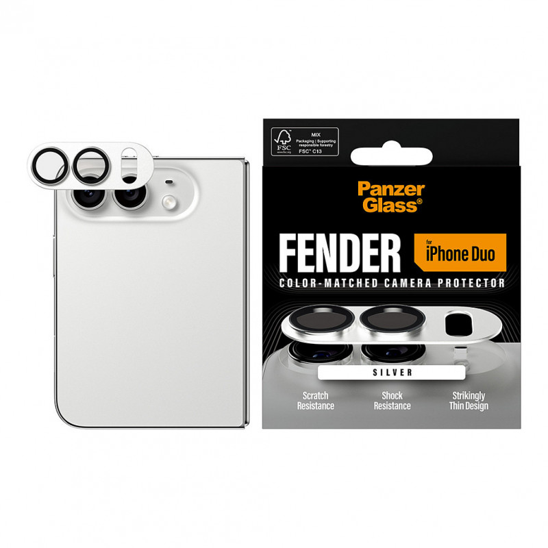 PanzerGlass Fender camerabeschermer voor iPhone Duo, wit