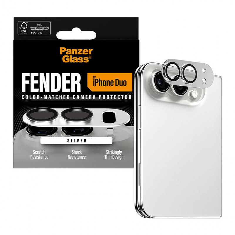 PanzerGlass Fender camerabeschermer voor iPhone Duo, wit