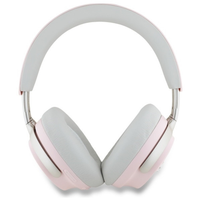 Guess GUBHC22PSBCSMP draadloze over-ear hoofdtelefoon met metalen scriptlogo, ANC/ENC, roze