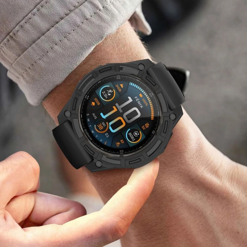 Tech-Protect Defense Air-hoesje voor Garmin Fenix 8 47 mm, zwart
