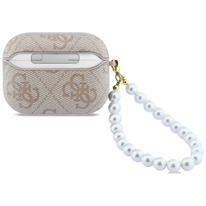 Guess 4G Pearl Strap-hoesje voor Apple AirPods Pro 3, roze