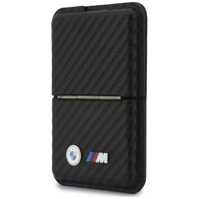 BMW M Carbon Metal Logos MagSafe-portemonnee, zwart