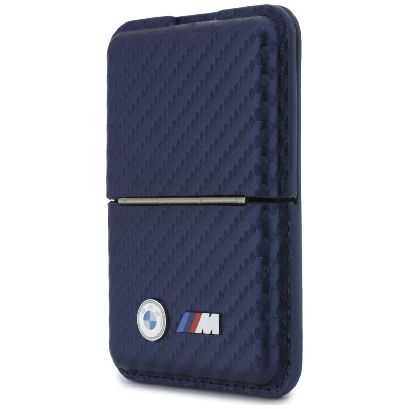 BMW M Carbon Metal Logos MagSafe-portemonnee, marineblauw