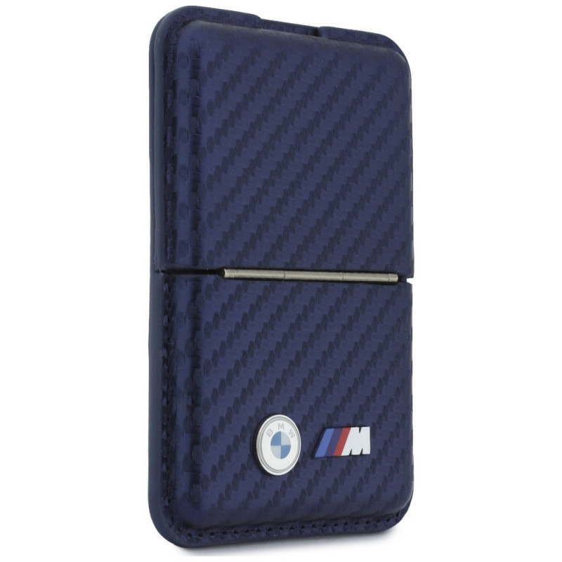BMW M Carbon Metal Logos MagSafe-portemonnee, marineblauw