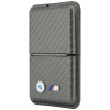 BMW M Carbon Metal Logos MagSafe-portemonnee, antraciet