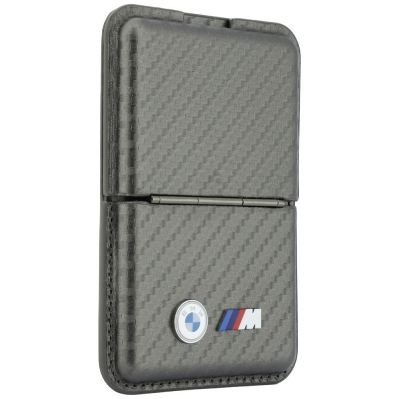 BMW M Carbon Metal Logos MagSafe-portemonnee, antraciet