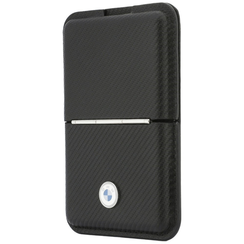 BMW Carbon Metal Logos MagSafe-portemonnee, zwart