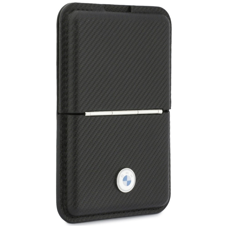 BMW Carbon Metal Logos MagSafe-portemonnee, zwart
