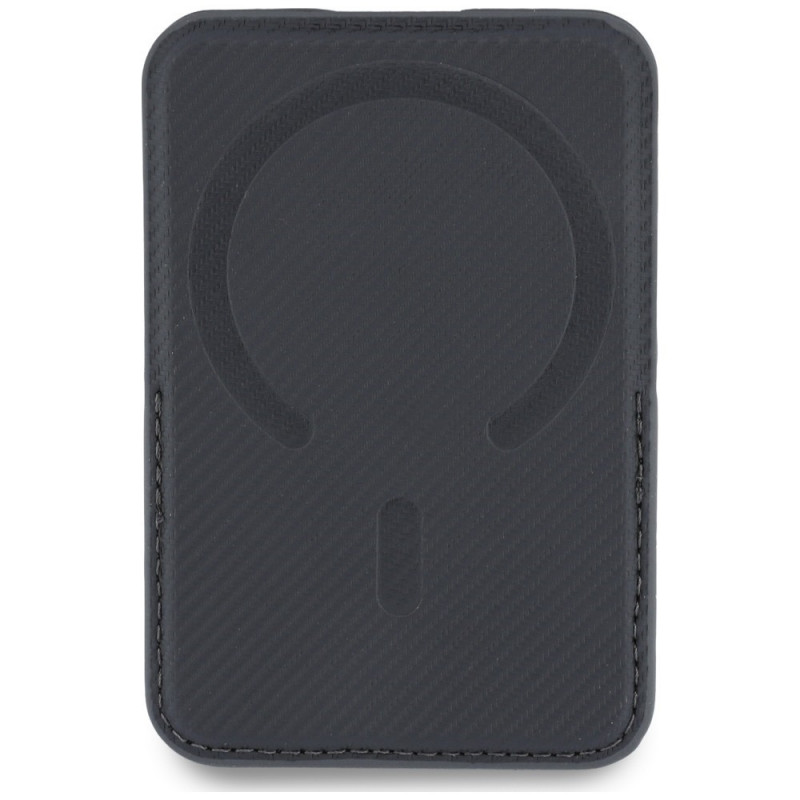 BMW Carbon Metal Logos MagSafe-portemonnee, antraciet