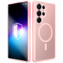 3MK Misty MagCase smartphonehoes voor Samsung Galaxy S25 Ultra, MagSafe-compatibel, roze