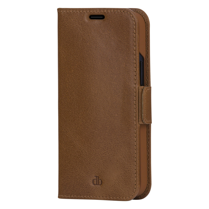 dbramante1928 Copenhagen Slim flipcase, gekorreld leer, tan, voor Apple iPhone 13 mini (CS54GT001324)
