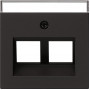 Gira 2640005 Afdekking 30° met labelveld voor draagring 2-voudig System 55, zwart