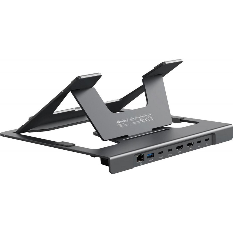 Sandberg USB-C 8in1 laptopstandaard-dock (136-83)