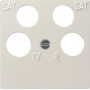 Gira Centraalplaat-inzetstuk 025903, 4-voudig, voor 50x50 Ankaro, System 55, zuiver wit