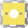 Gira 027102 Afdekking met steunring 22,5 mm System 55, geel