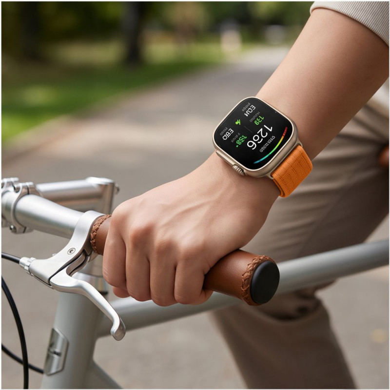 Tech-Protect nylon horlogeband voor Huawei Watch Fit 3 / 4 / 4 Pro / 5 / 5 Pro, oranje