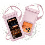 Tech-Protect UWC7 universele waterdichte drijvende hoes voor smartphones tot 6,9 inch, roze
