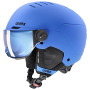 UVEX Rocket jr. Visor kinder skibrilhelm, blauw mat