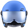 UVEX Rocket jr. Visor kinder skibrilhelm, blauw mat