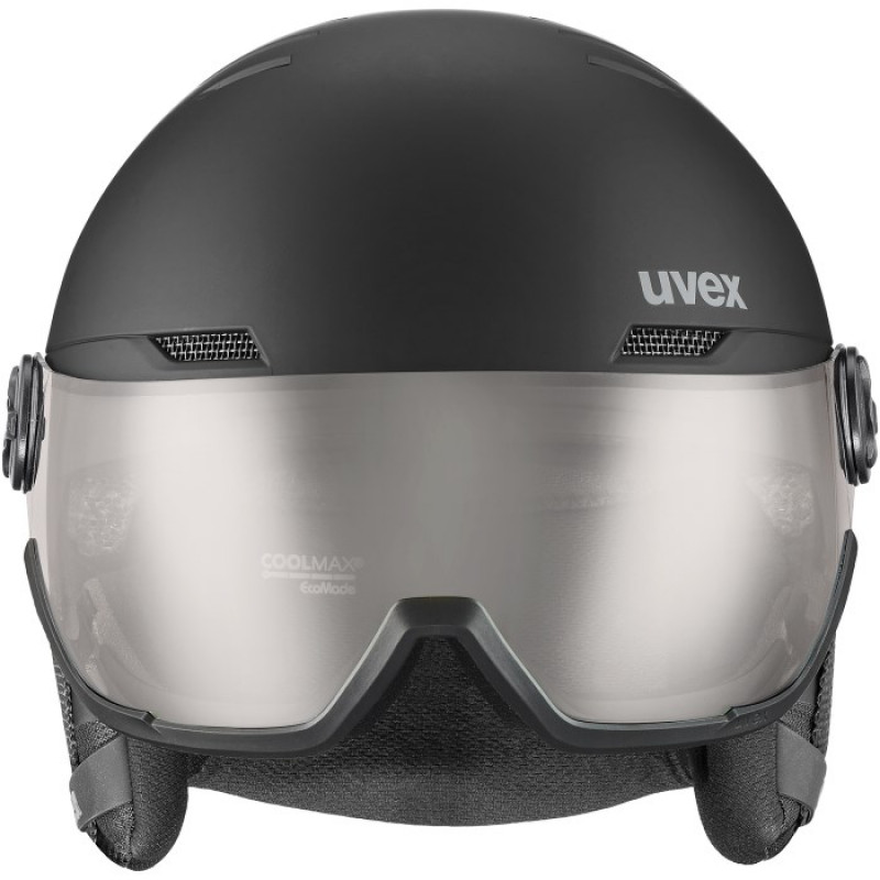UVEX Wanted Visor pro V skibrilhelm, zwart mat